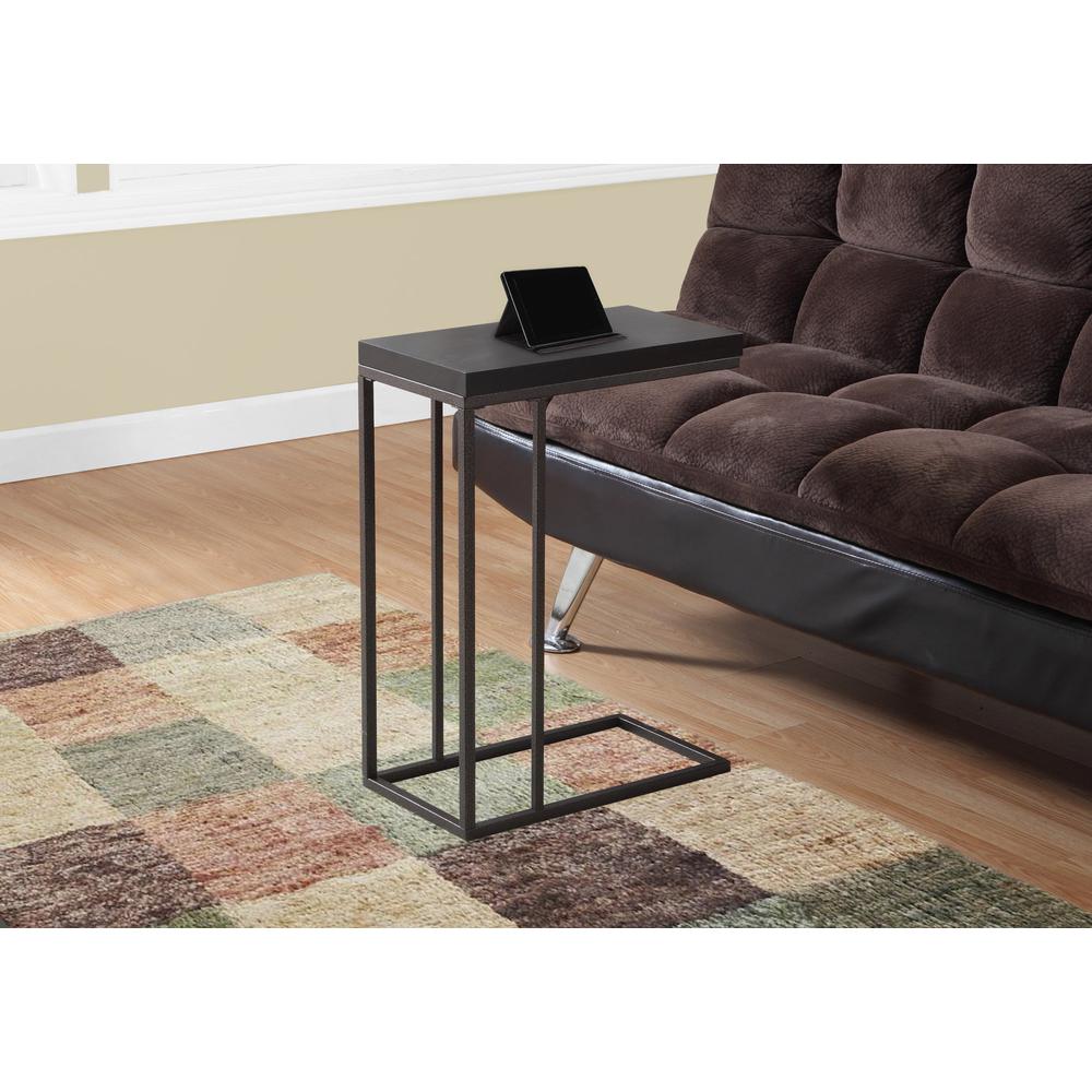 Accent Table, C-shaped, End, Side, Snack, Living Room, Bedroom