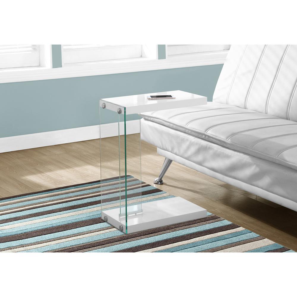 Accent Table, C-shaped, End, Side, Snack, Living Room, Bedroom