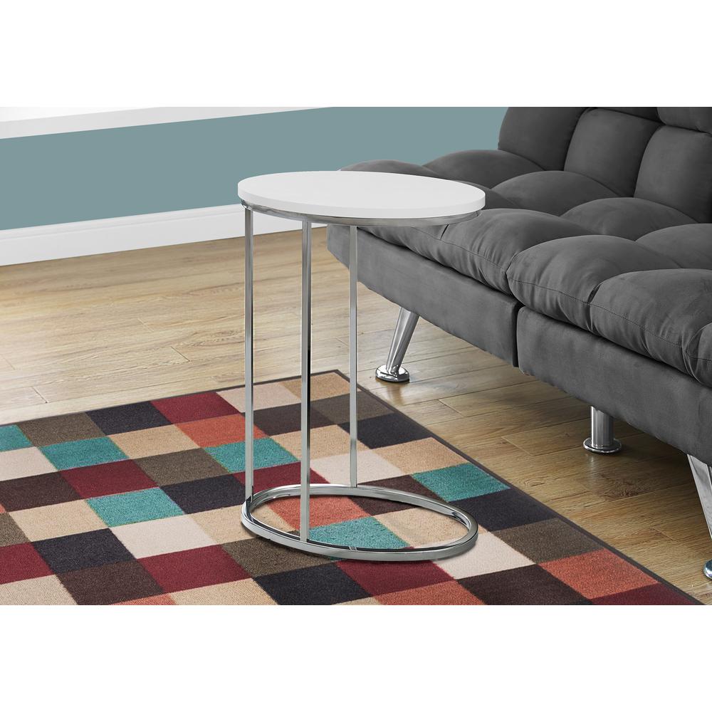 Accent Table, C-shaped, End, Side, Snack, Living Room, Bedroom