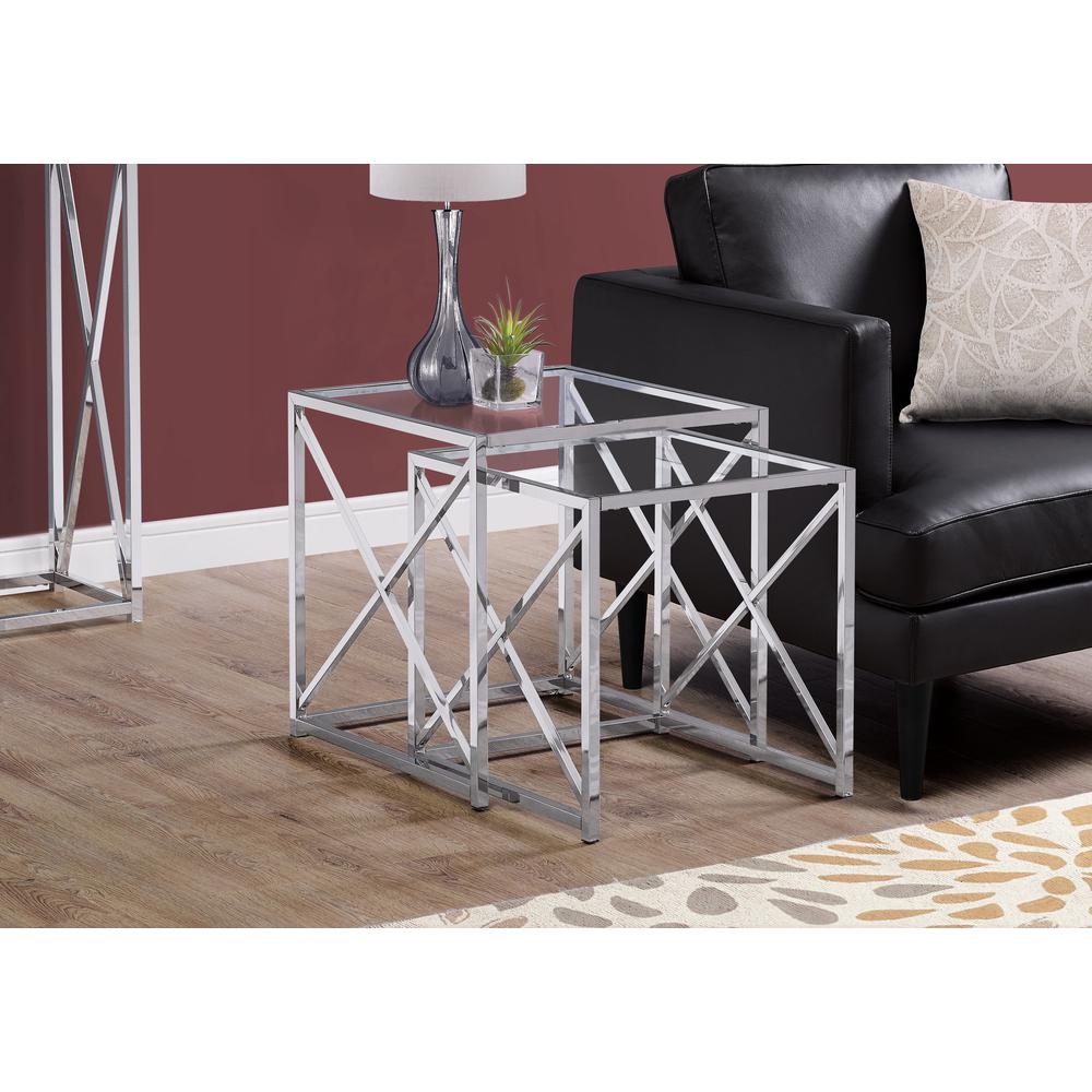 Nesting Table, Set Of 2, Side, End, Accent, Living Room, Bedroom