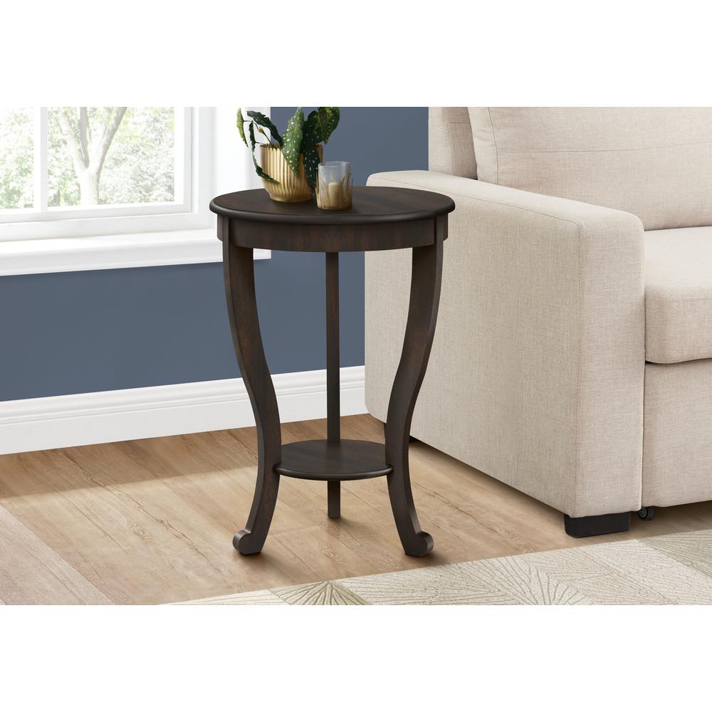 Accent Table, 2 Tier, Bedroom, End, Lamp, Nightstand, Round, Side Table