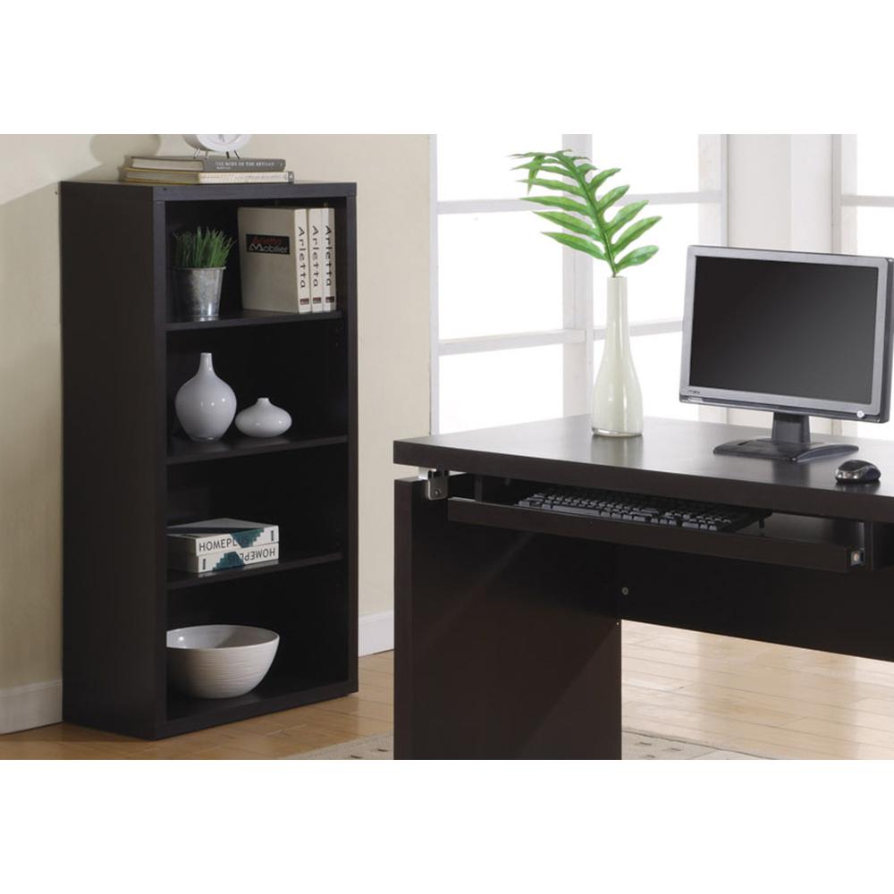 Bookshelf, Bookcase, Etagere, 5 Tier, 48H, Office, Bedroom, Brown Laminate