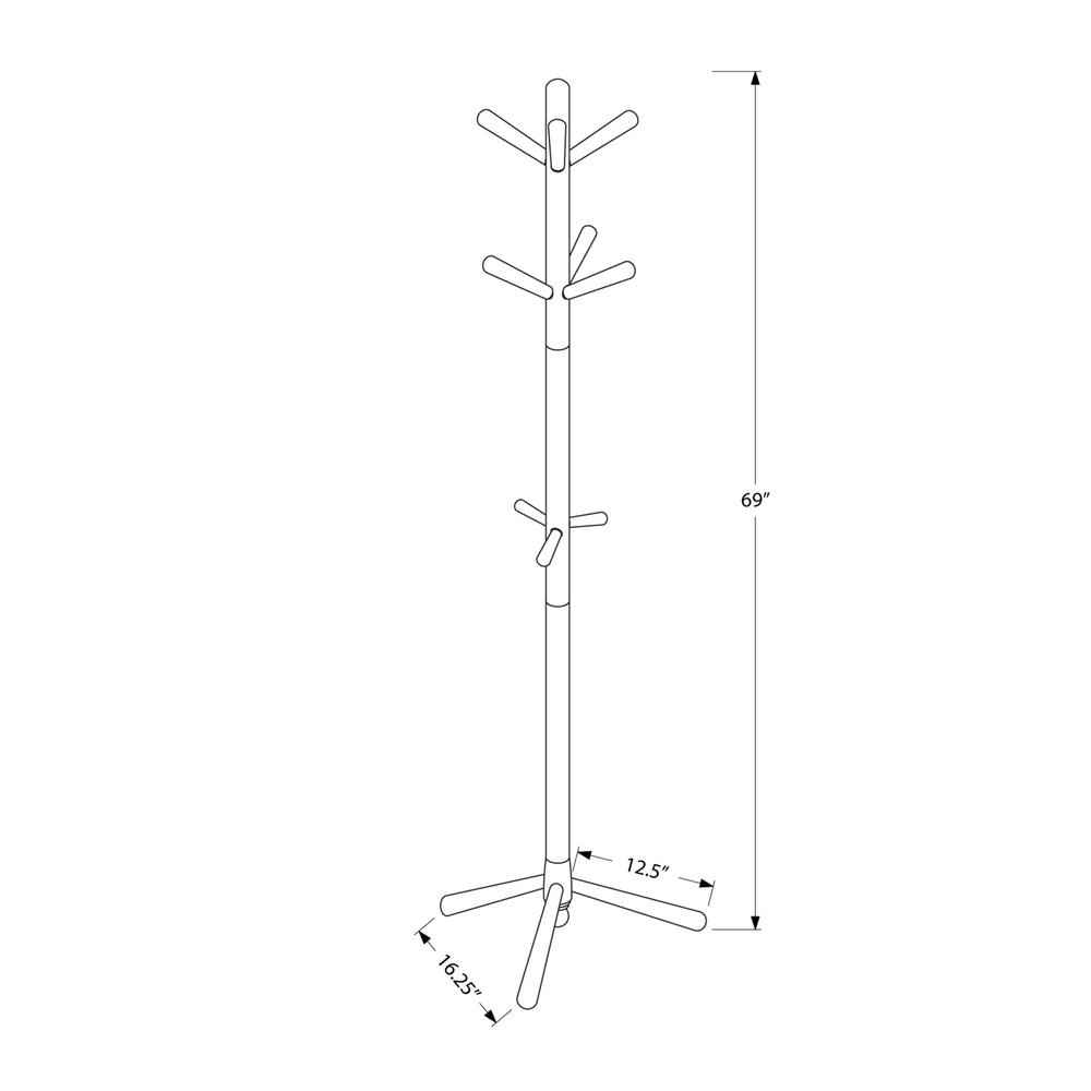 Coat Rack, Hall Tree, Free Standing, 9 Hooks, Entryway, 69H, Bedroom