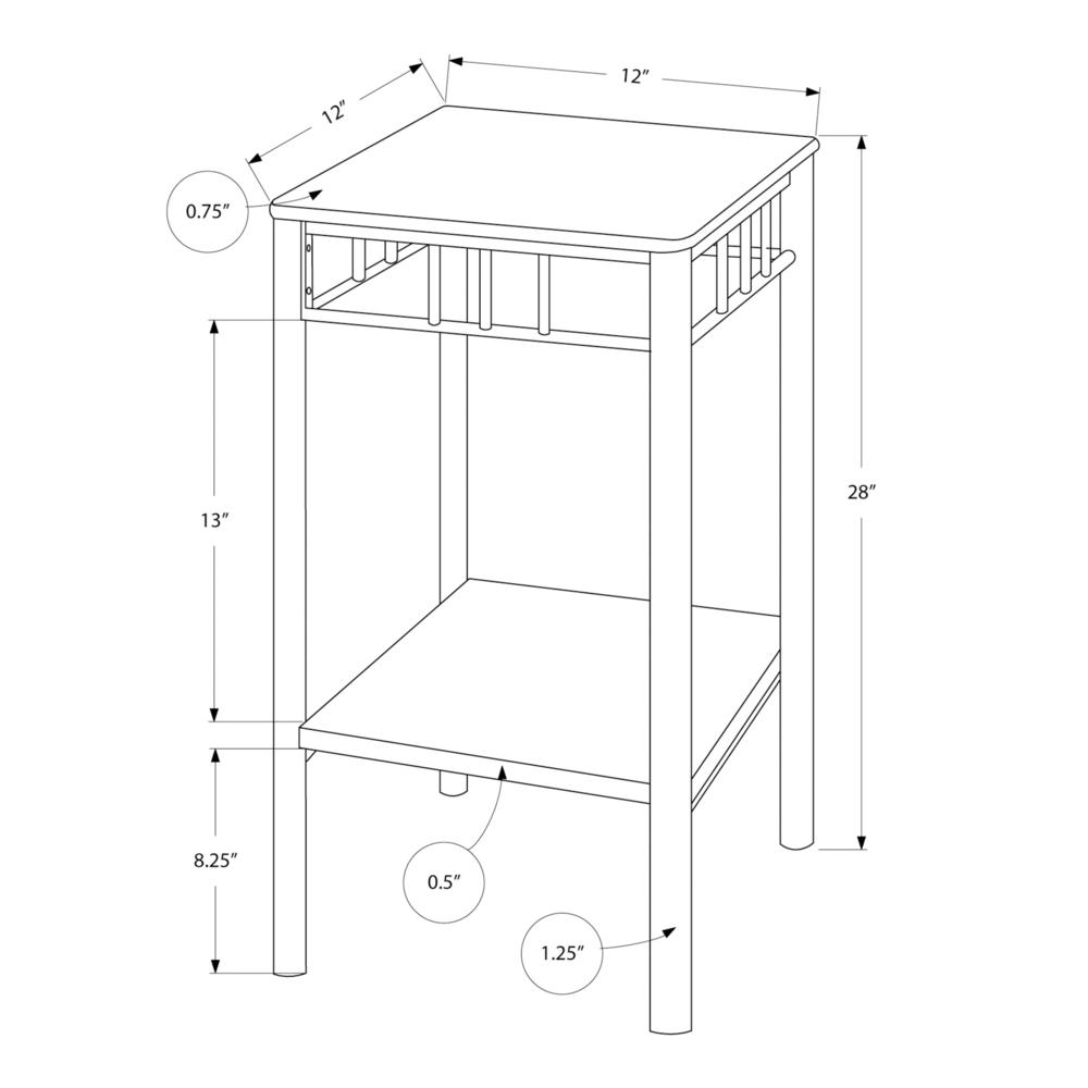 Accent Table, Side, End, Plant Stand, Square, Living Room, Bedroom