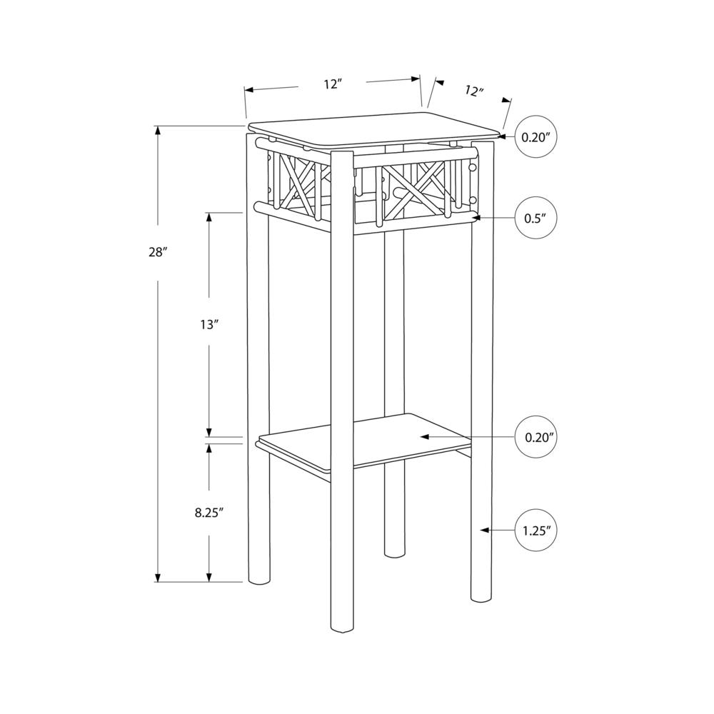 Accent Table, Side, End, Plant Stand, Square, Living Room, Bedroom