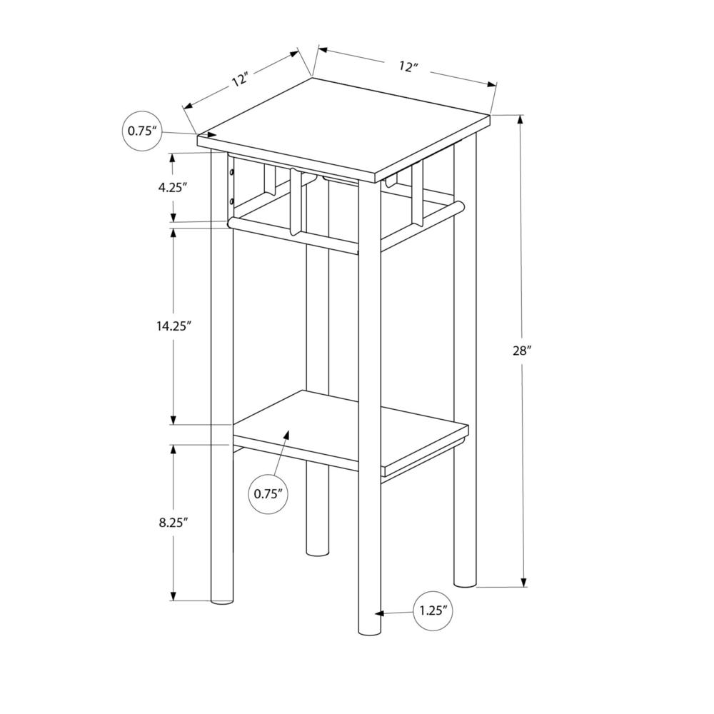 Accent Table, Side, End, Plant Stand, Square, Living Room, Bedroom