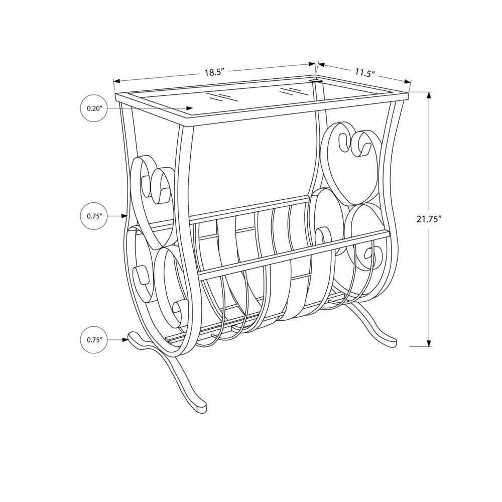Accent Table, Side, End, Magazine, Nightstand, Narrow, Living Room