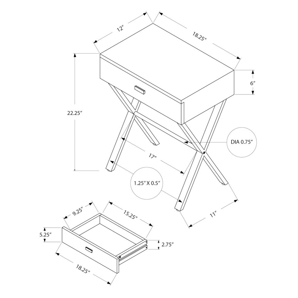 Accent Table, Side, End, Nightstand, Lamp, Storage Drawer, Living Room