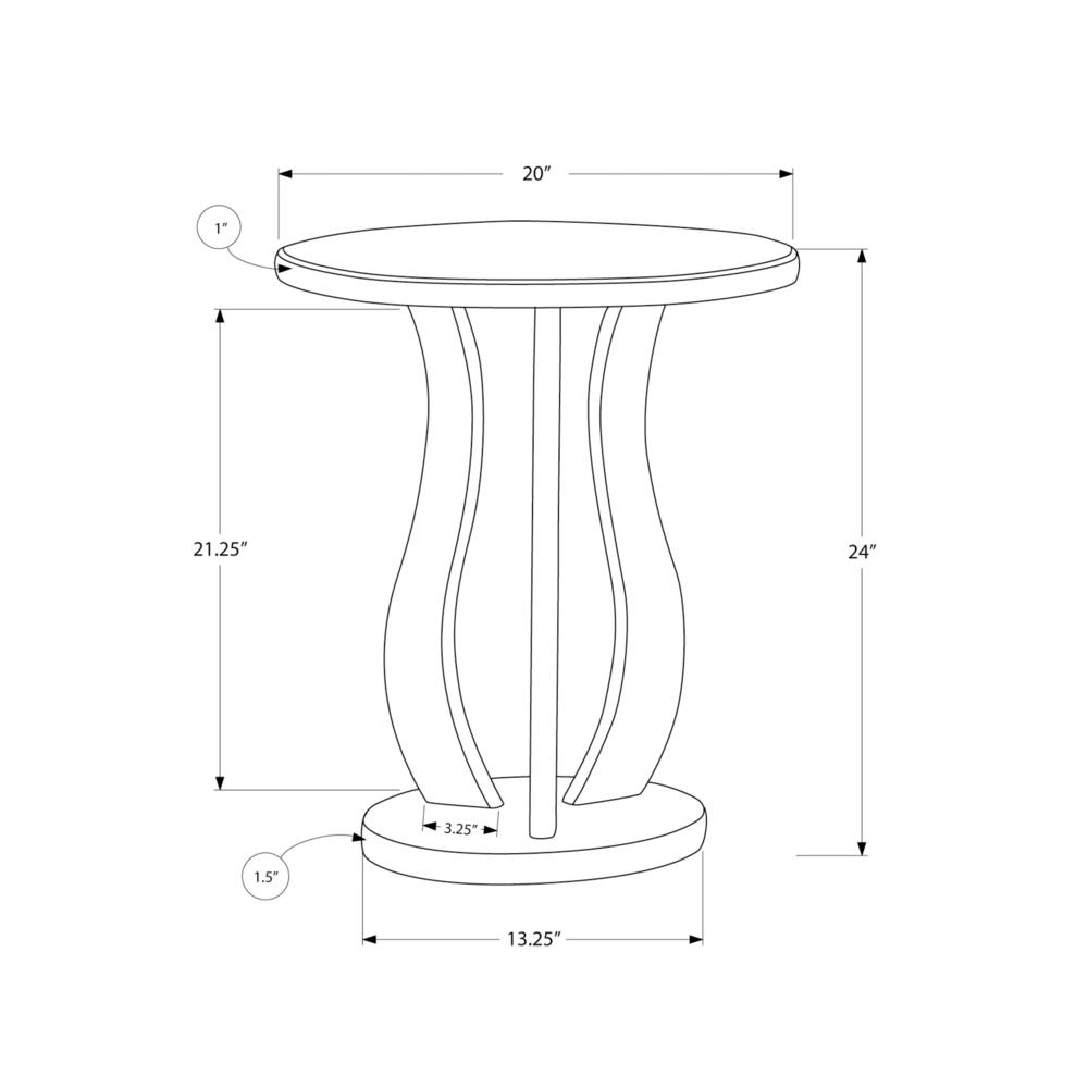 Accent Table, Side, End, Nightstand, Lamp, Living Room, Bedroom, Clear Mirror