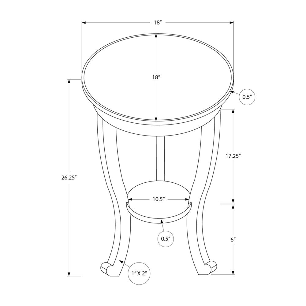 Accent Table, 2 Tier, Bedroom, End, Lamp, Nightstand, Round, Side Table