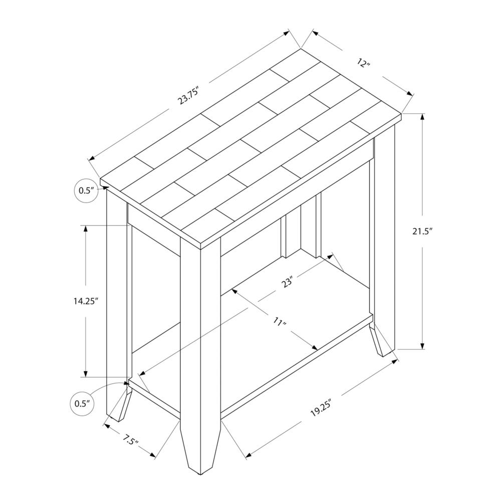 ACCENT TABLE - CAPPUCCINO / MARBLE TOP