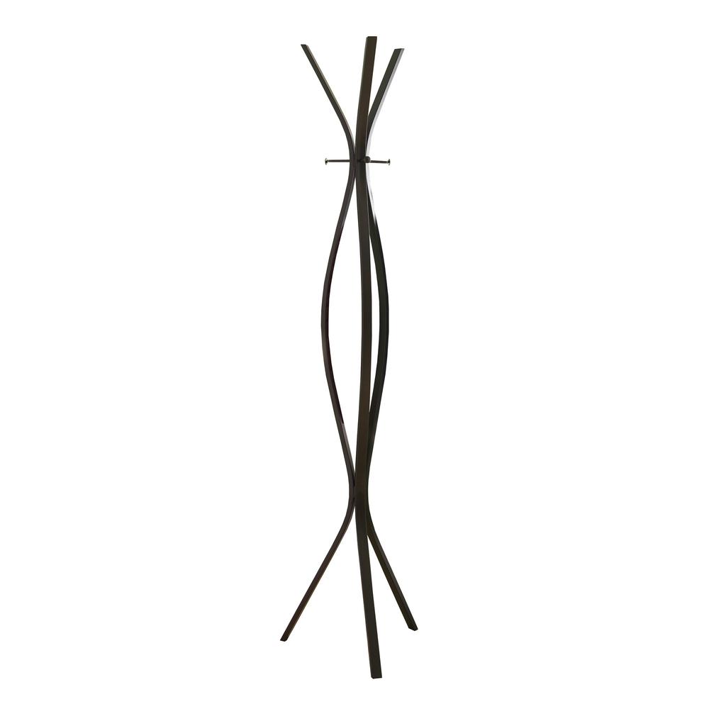 Coat Rack, Hall Tree, Free Standing, 3 Hooks, Entryway, 72H, Bedroom, Brown