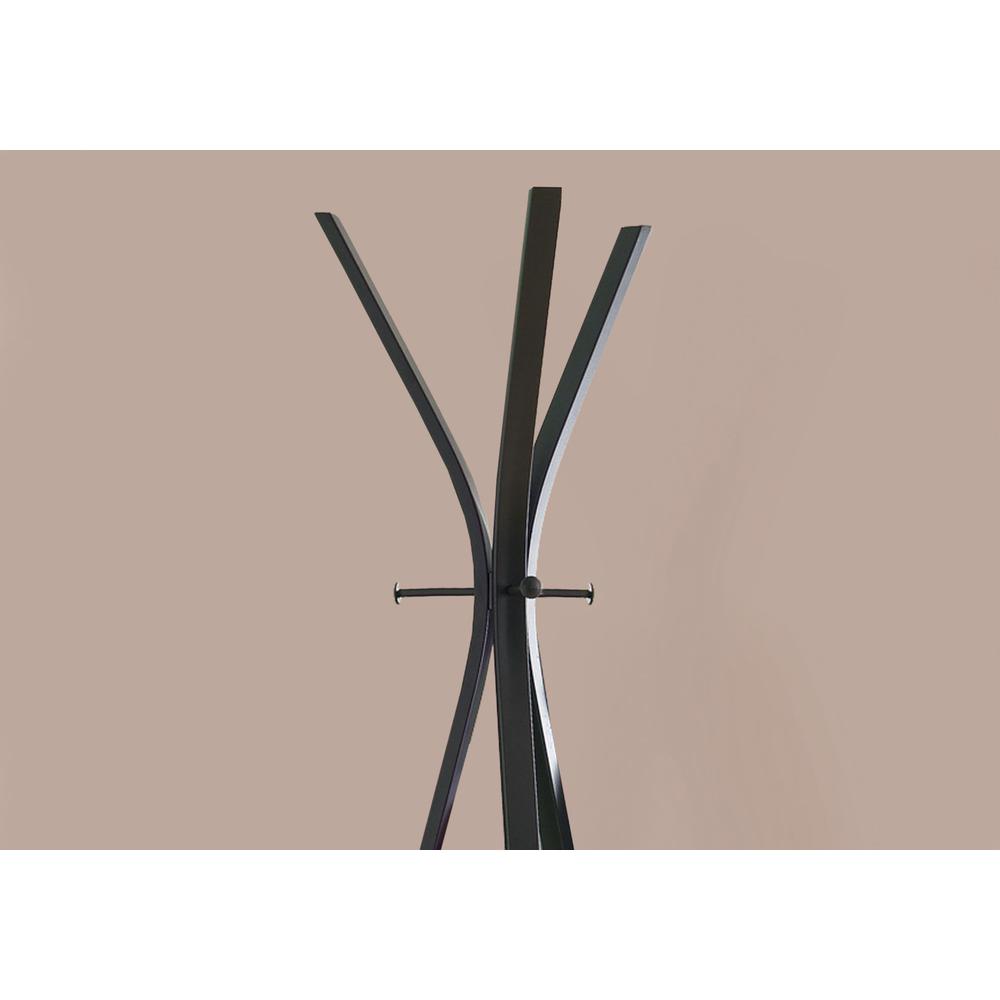 Coat Rack, Hall Tree, Free Standing, 3 Hooks, Entryway, 72H, Bedroom, Brown