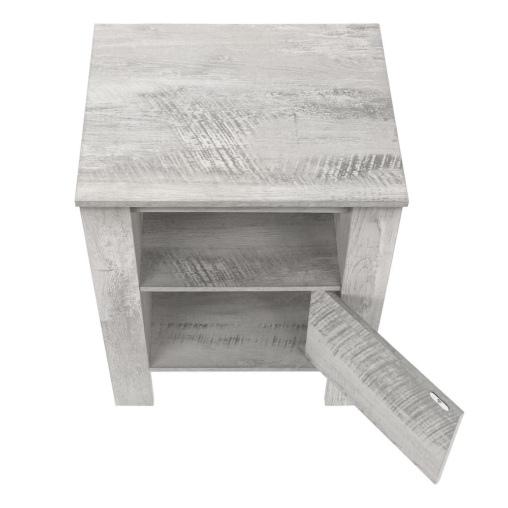 Accent Table, Side, End, Nightstand, Lamp, Storage, Living Room, Bedroom, Grey