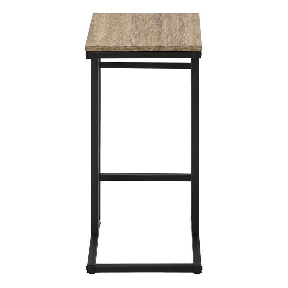 Accent Table, C-shaped, End, Side, Snack, Living Room, Bedroom, Brown Laminate