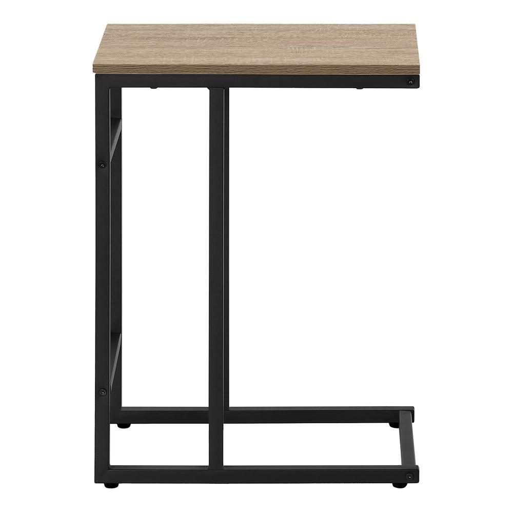 Accent Table, C-shaped, End, Side, Snack, Living Room, Bedroom, Brown Laminate