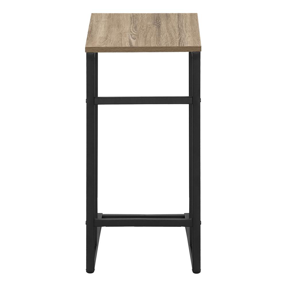 Accent Table, C-shaped, End, Side, Snack, Living Room, Bedroom, Brown Laminate
