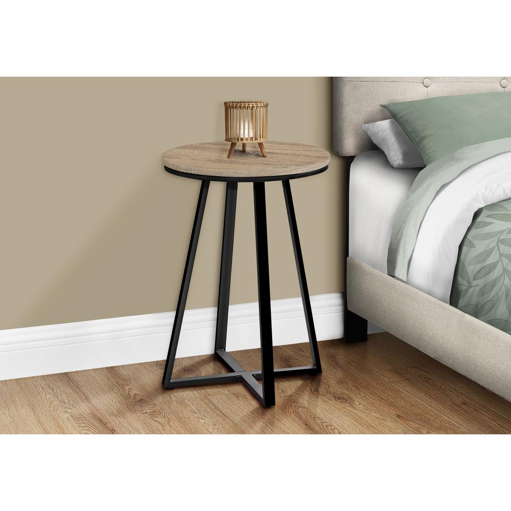 Accent Table, Side, Round, End, Nightstand, Lamp, Living Room, Bedroom, Brown