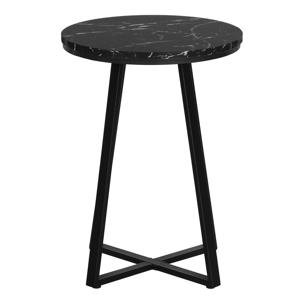 Accent Table, Side, Round, End, Nightstand, Lamp, Living Room, Bedroom, Black