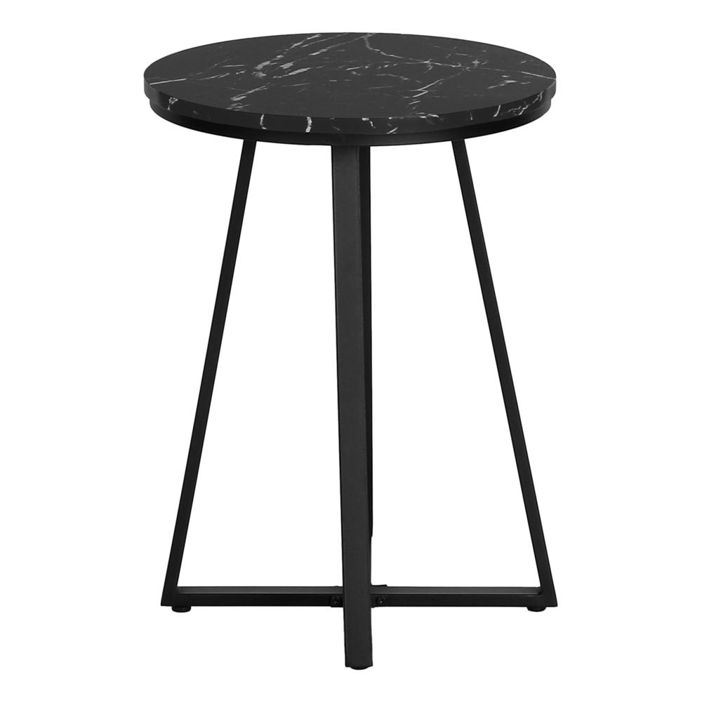 Accent Table, Side, Round, End, Nightstand, Lamp, Living Room, Bedroom, Black