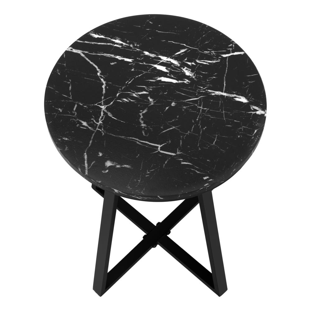 Accent Table, Side, Round, End, Nightstand, Lamp, Living Room, Bedroom, Black