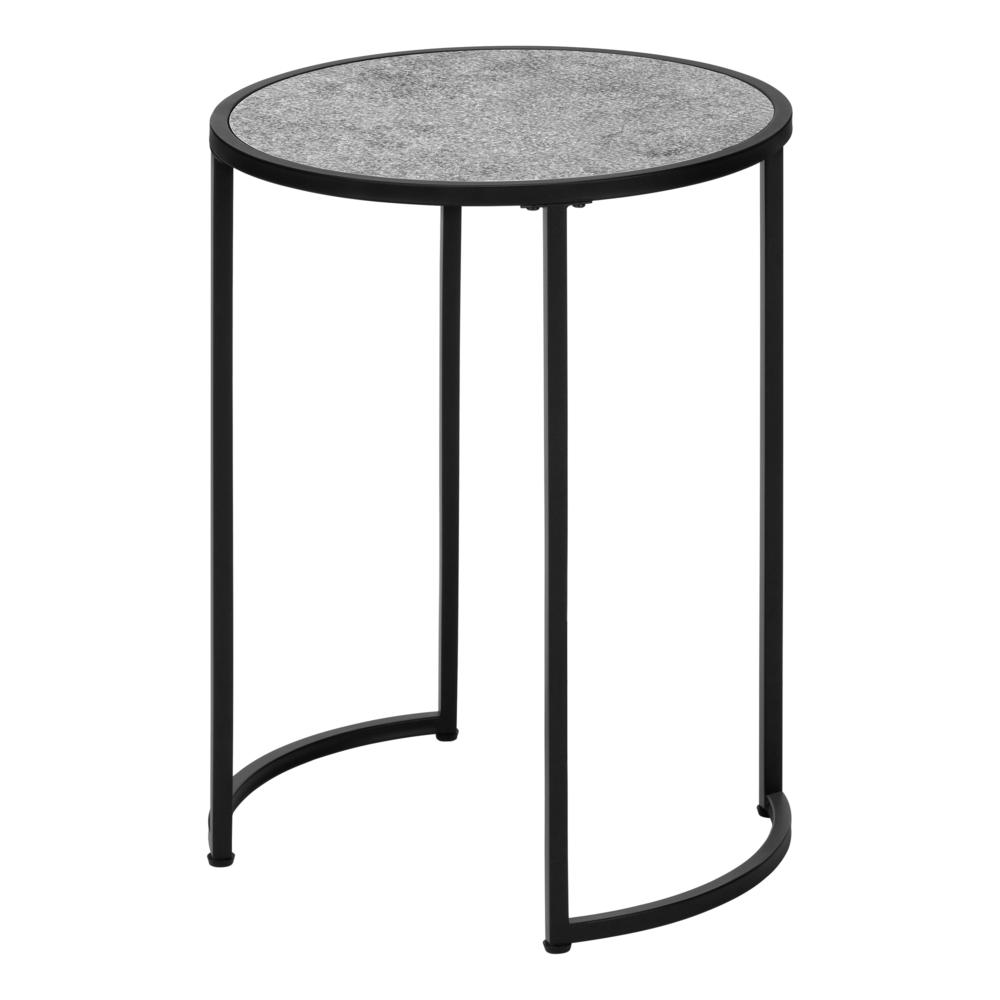 Accent Table, Side, Round, End, Nightstand, Lamp, Living Room, Bedroom, Grey