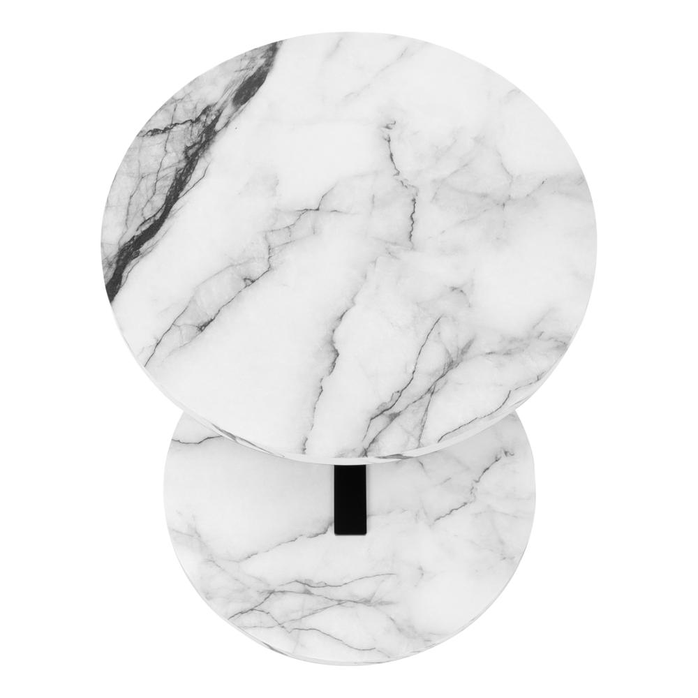 Accent Table, Side, Round, End, Nightstand, Lamp, Living Room, Bedroom, White