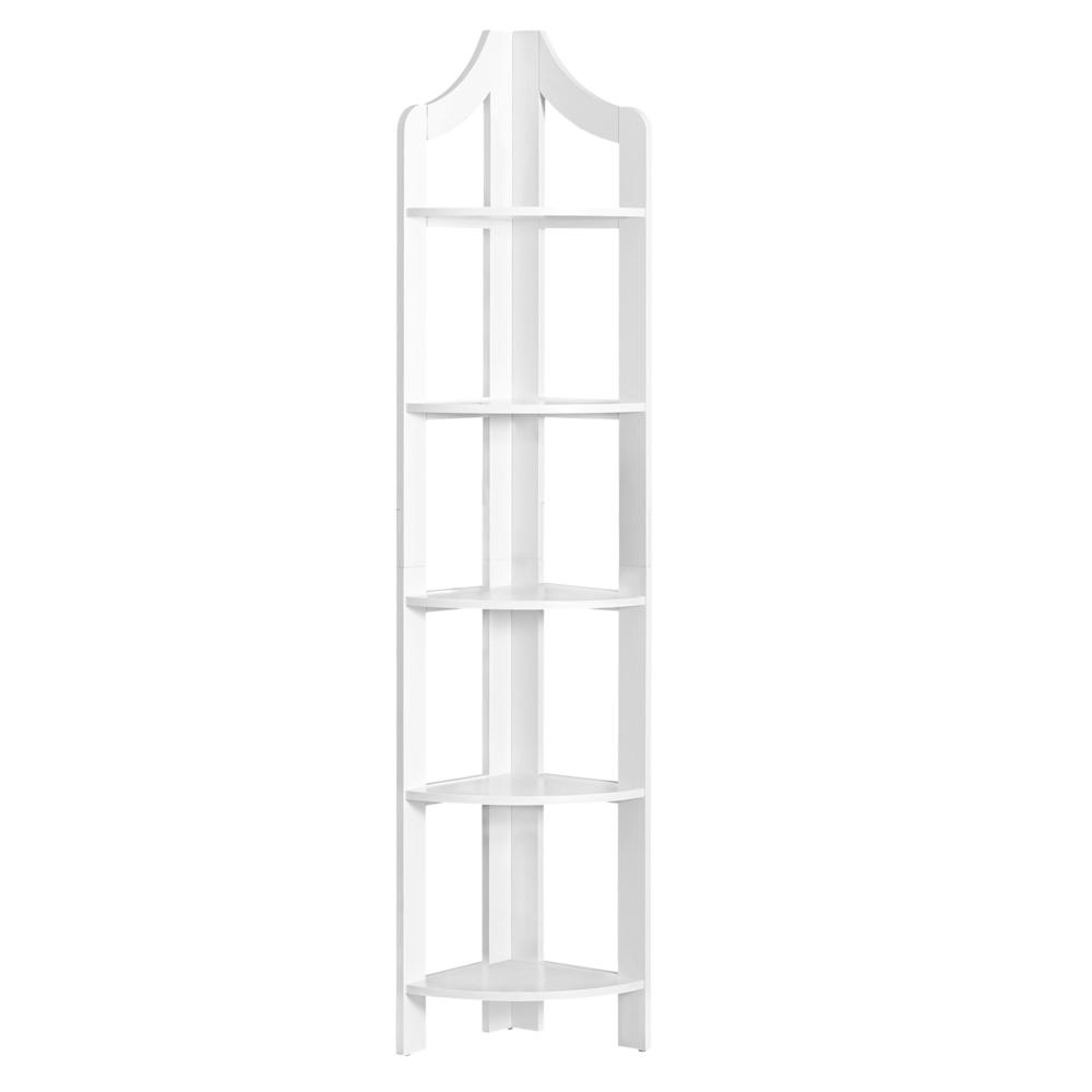 Bookshelf, Bookcase, Etagere, Corner, 5 Tier, 72H, Office, Bedroom