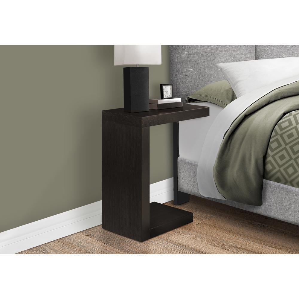 Accent Table, C-shaped, End, Side, Snack, Living Room, Bedroom