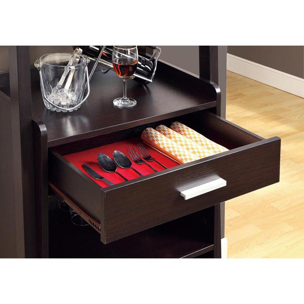 Home Bar, Wine Rack, Storage Cabinet, Brown Laminate, Contemporary, Modern