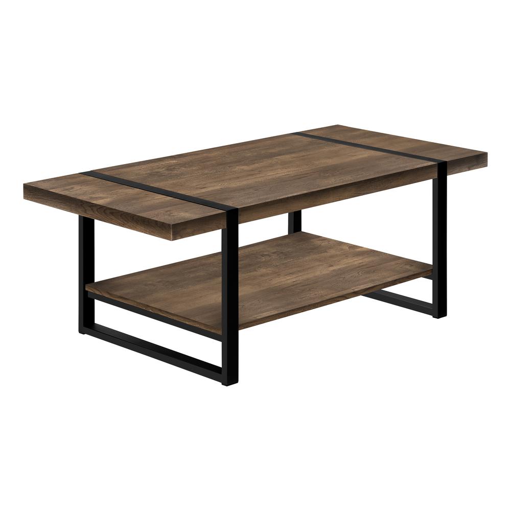 Coffee Table, Accent, Cocktail, Rectangular, Living Room, 48L, Brown Laminate