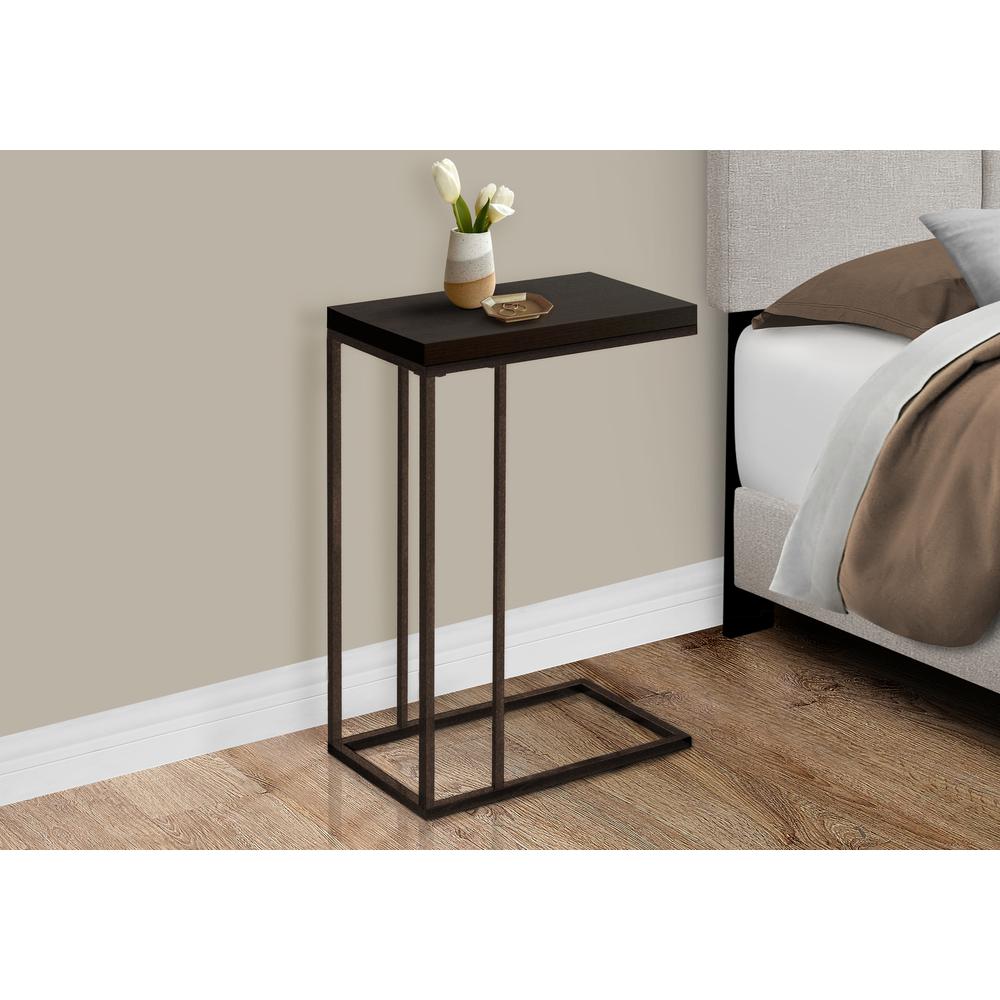 Accent Table, C-shaped, End, Side, Snack, Living Room, Bedroom