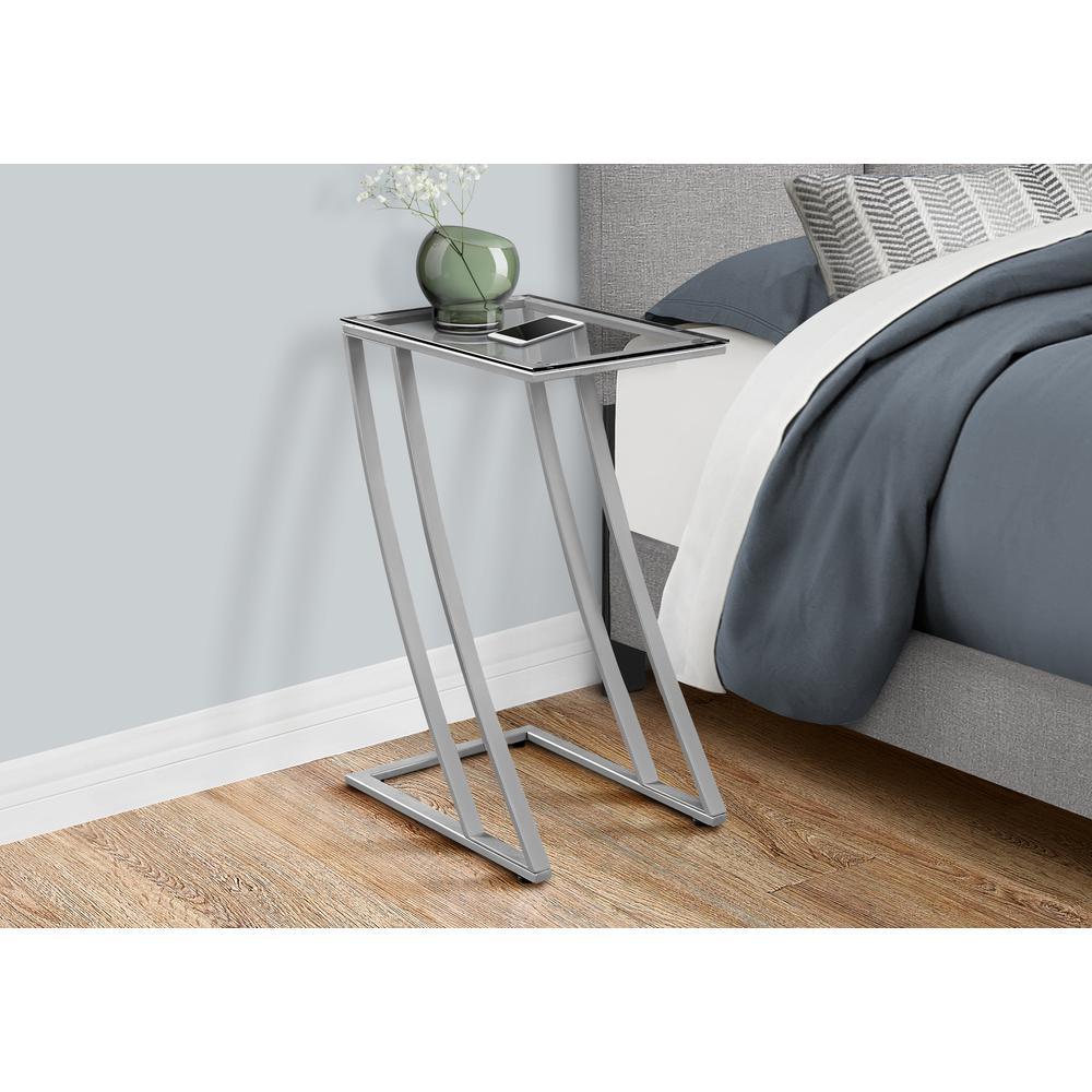Accent Table, C-shaped, End, Side, Snack, Living Room, Bedroom