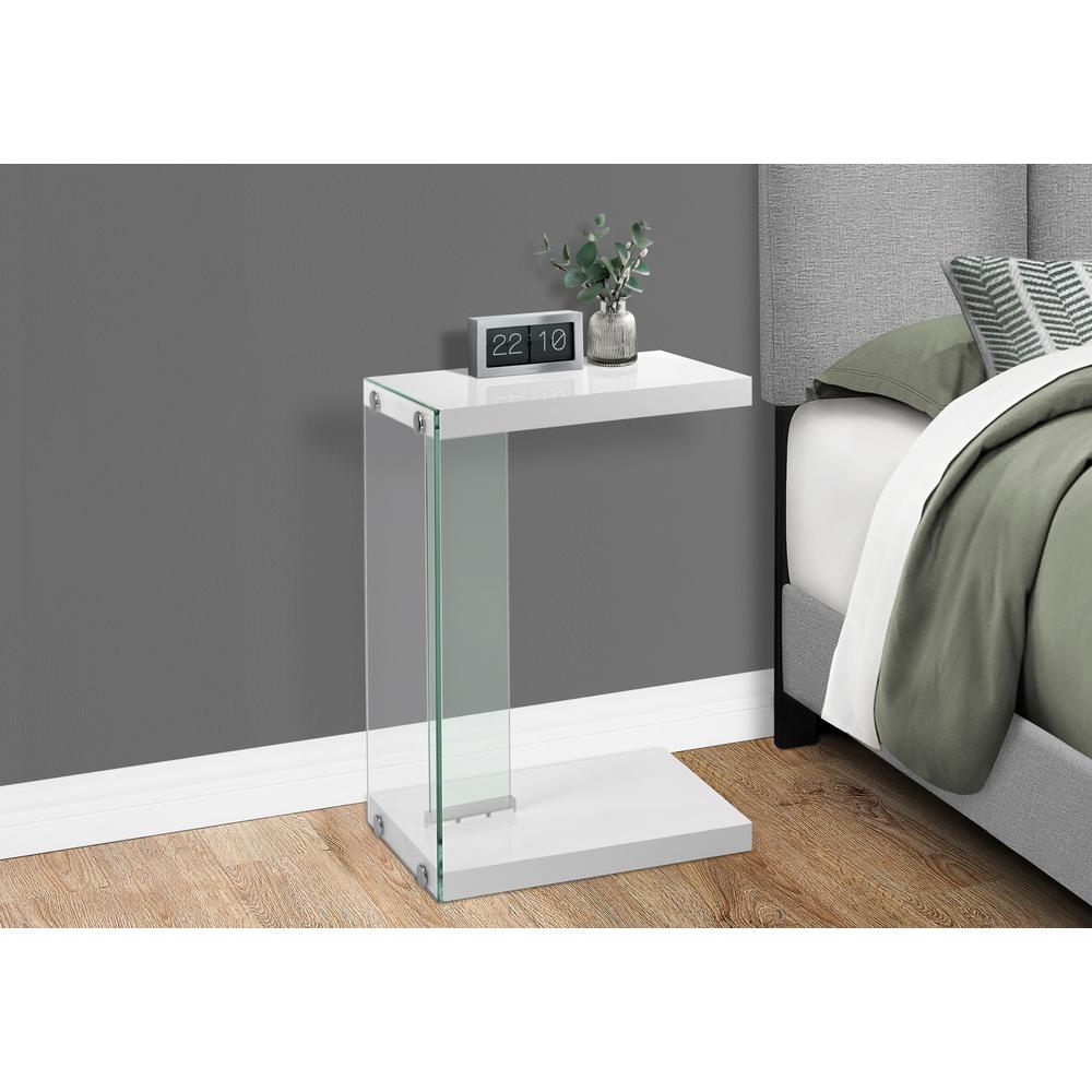 Accent Table, C-shaped, End, Side, Snack, Living Room, Bedroom