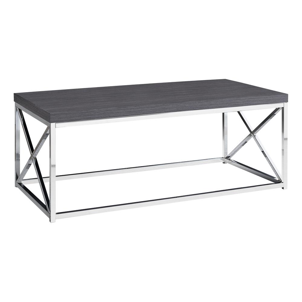 Coffee Table, Accent, Cocktail, Rectangular, Living Room, 44L, Grey Laminate