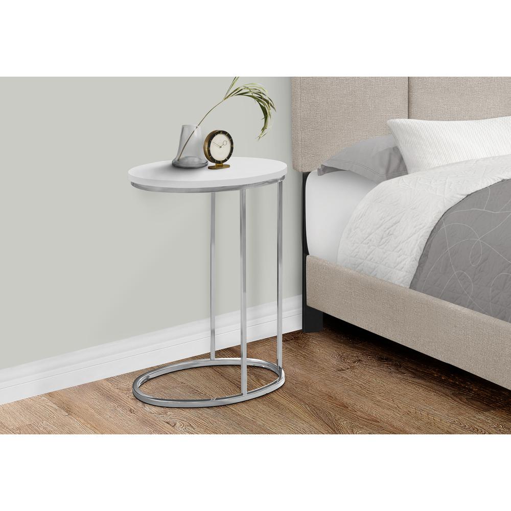 Accent Table, C-shaped, End, Side, Snack, Living Room, Bedroom