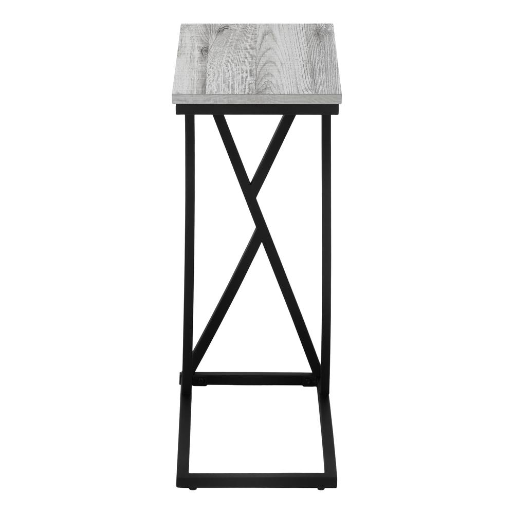 Accent Table, C-shaped, End, Side, Snack, Living Room, Bedroom, Grey Laminate