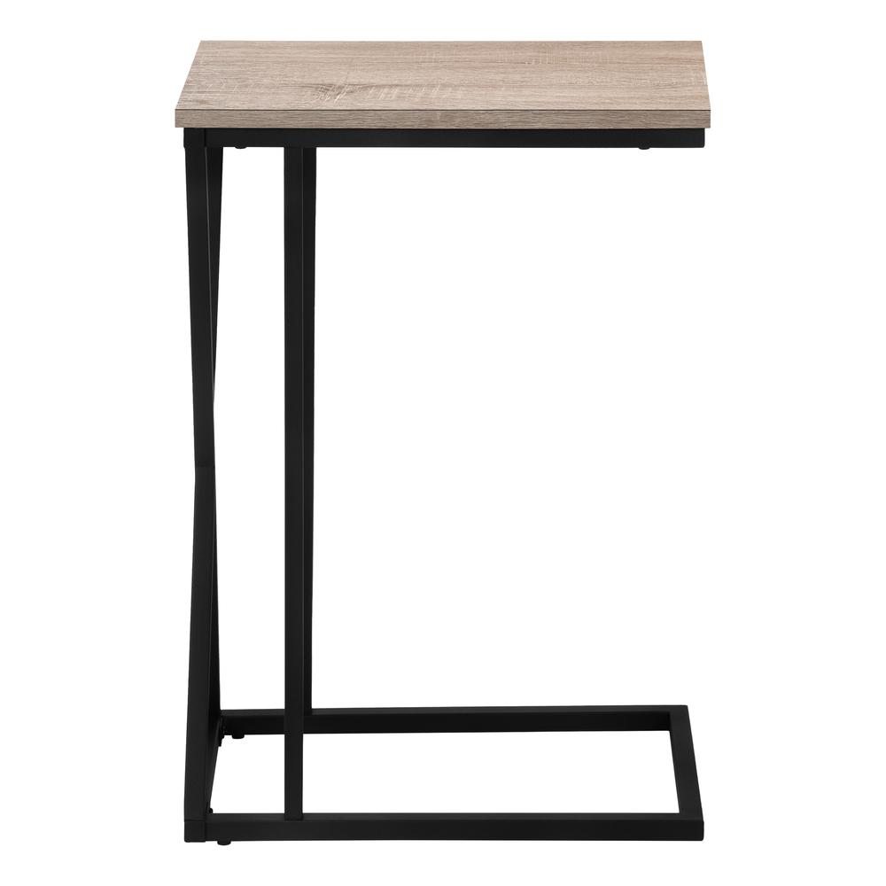 Accent Table, C-shaped, End, Side, Snack, Living Room, Bedroom, Brown Laminate