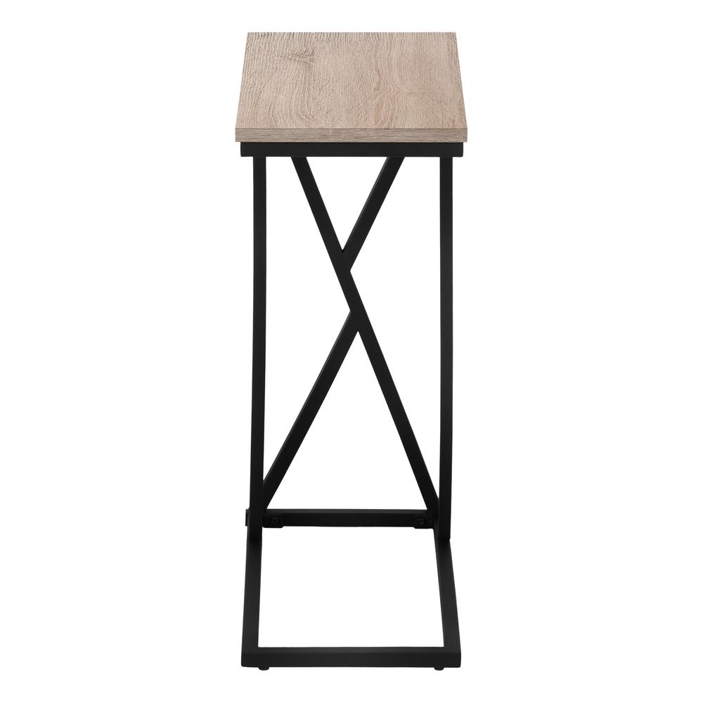 Accent Table, C-shaped, End, Side, Snack, Living Room, Bedroom, Brown Laminate