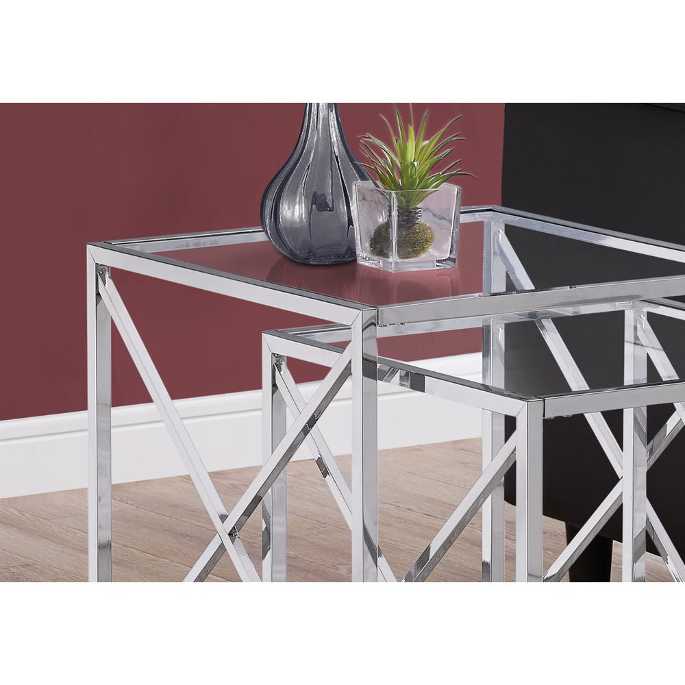 Nesting Table, Set Of 2, Side, End, Accent, Living Room, Bedroom