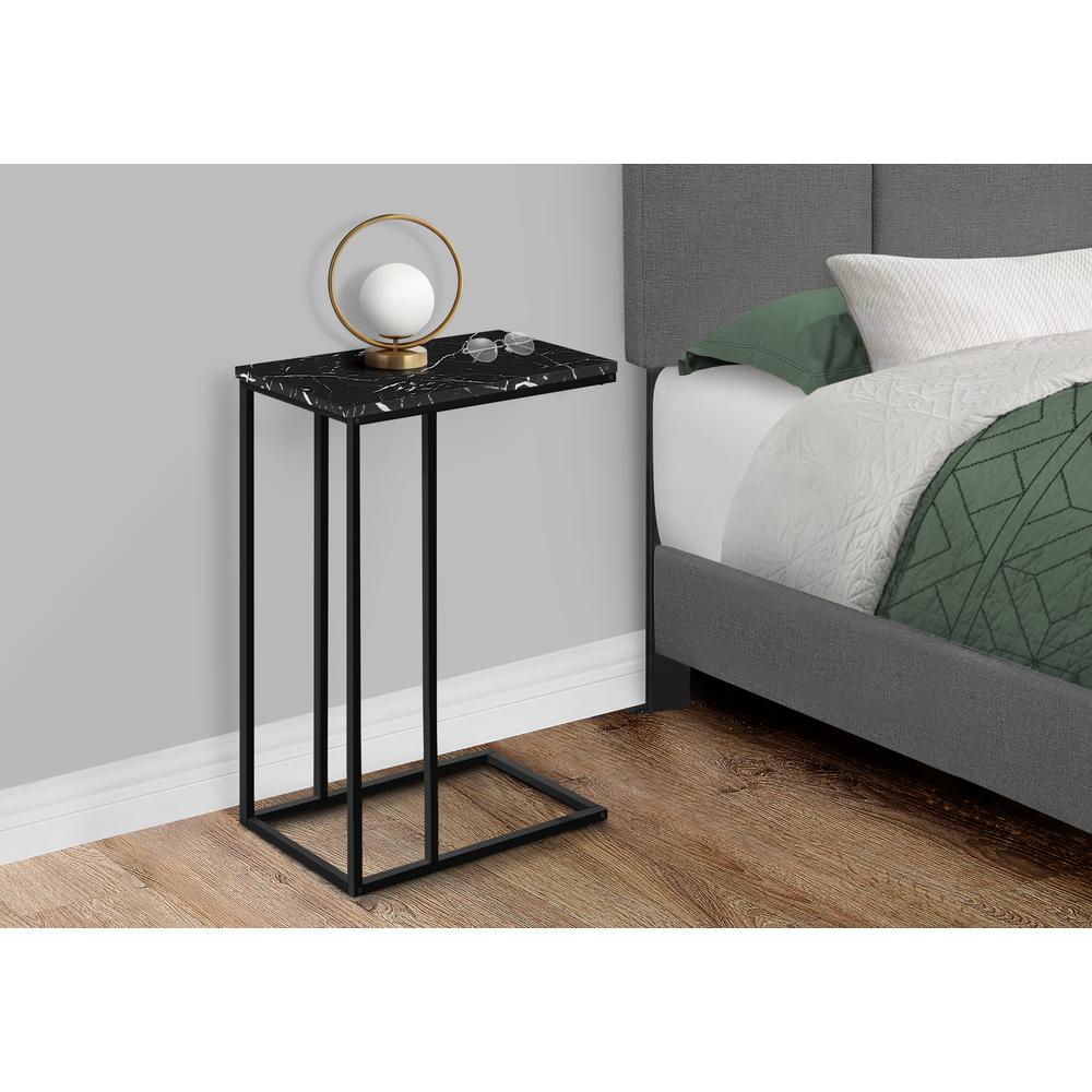 Accent Table, C-shaped, End, Side, Snack, Living Room, Bedroom
