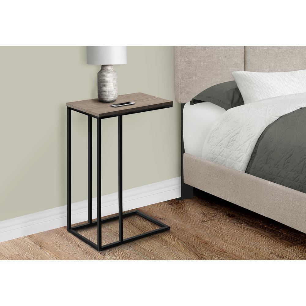 Accent Table, C-shaped, End, Side, Snack, Living Room, Bedroom