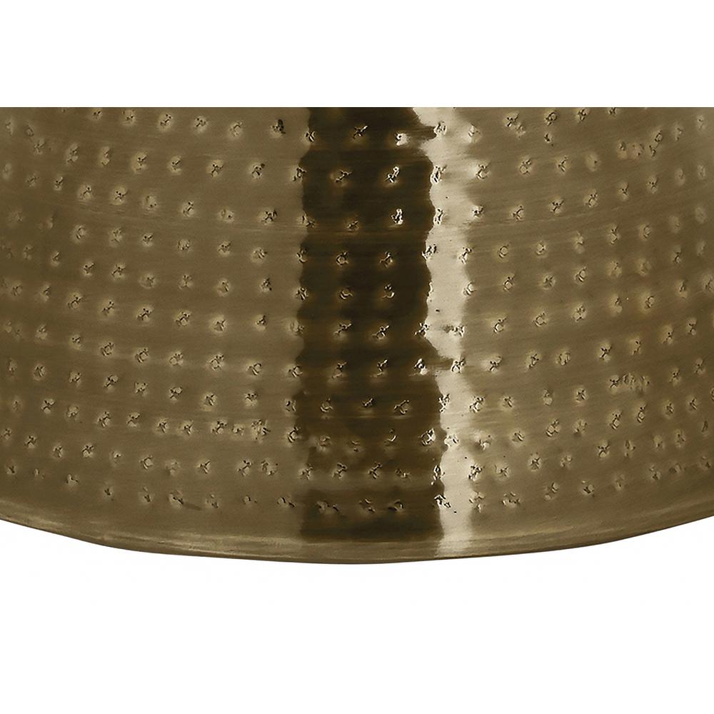 Accent Table, Drum, Side, End, Nightstand, Lamp, Living Room, Bedroom, Gold
