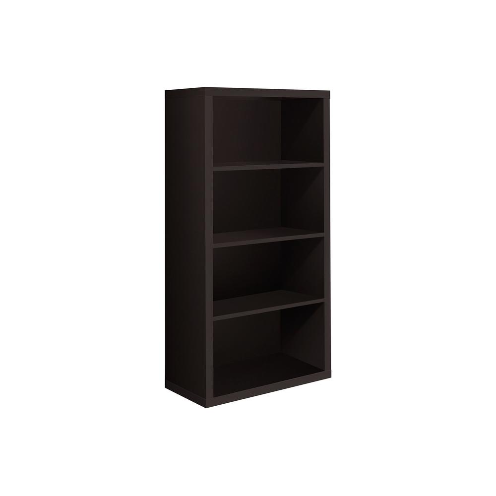 Bookshelf, Bookcase, Etagere, 5 Tier, 48H, Office, Bedroom, Brown Laminate