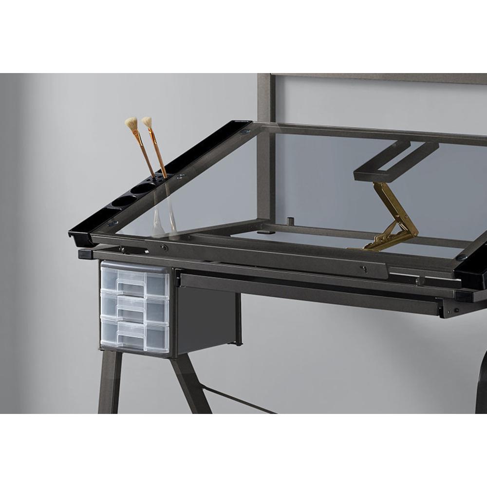 Drafting Table, Adjustable Angle, Drawing, Storage, Craft, Grey