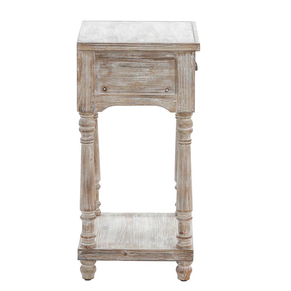Weathered Wood Finish Side Accent Table