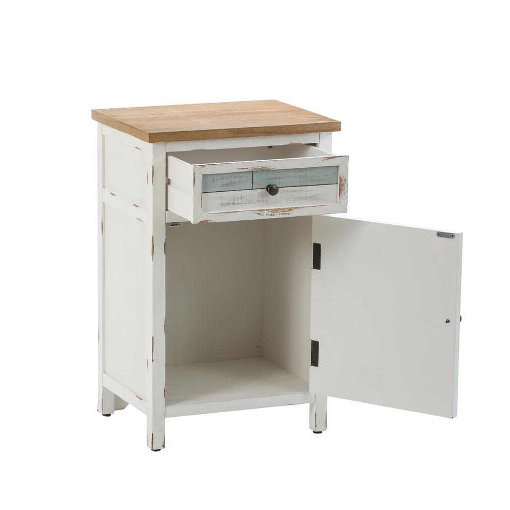 Multi-Color Wood Side Accent Table