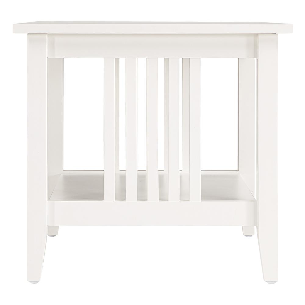 Sierra Mission End Table, White Finish