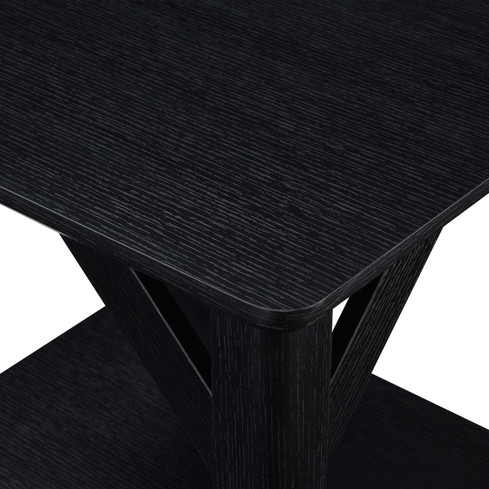 Winston End Table with Shelf, Black