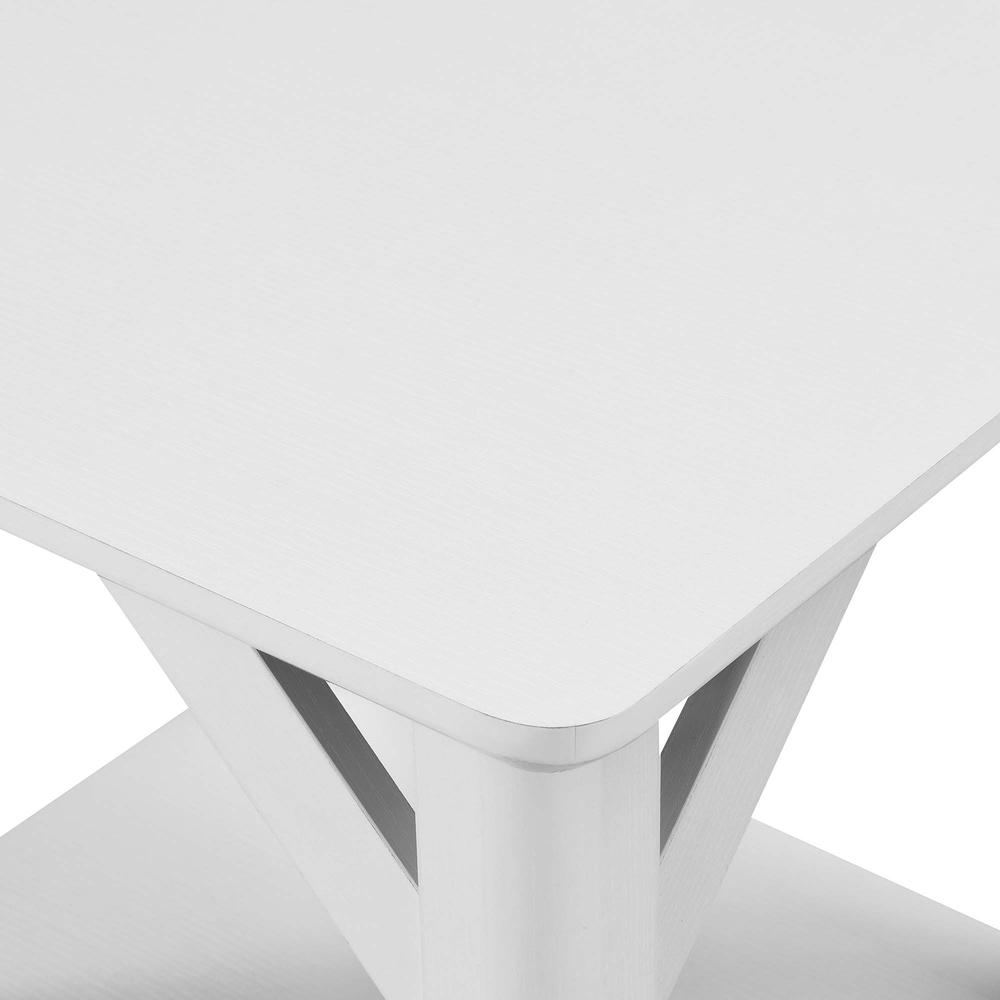 Winston End Table with Shelf, White